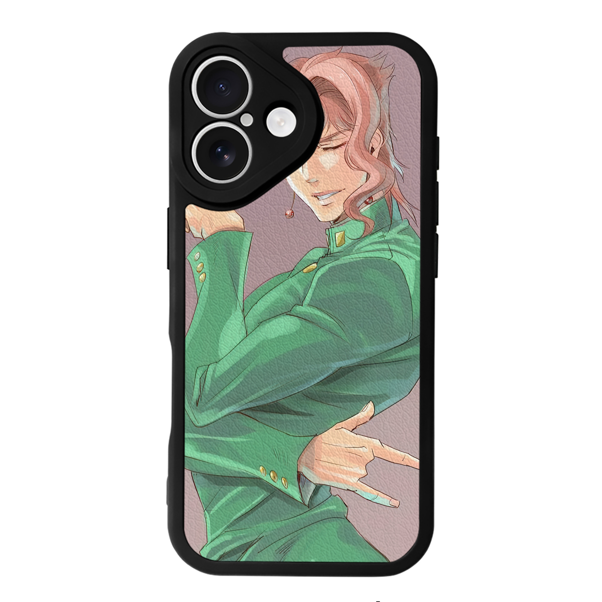 （画像用） ジョジョの奇妙な冒険 JoJo's Bizarre Adventure 【iPhone 16シリーズ対応】シリコンスマホケース（レザー調） 材質：シリコン